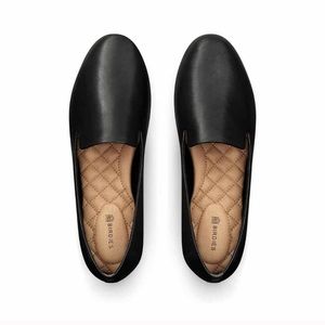 Birdies The Starling Black Leather Flats 7.5